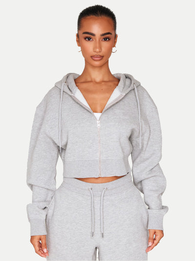 Crop Zip-Up Hoodie – 320 GSM