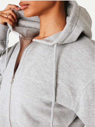 Crop Zip-Up Hoodie – 320 GSM